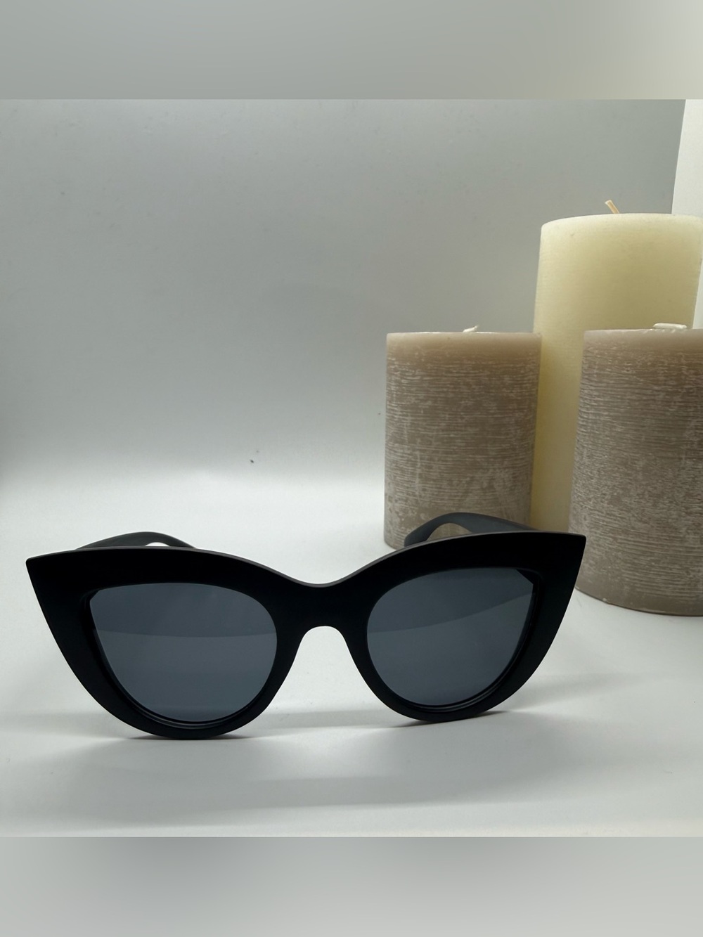 Black Cat Eye Sunglasses Dark Lenses